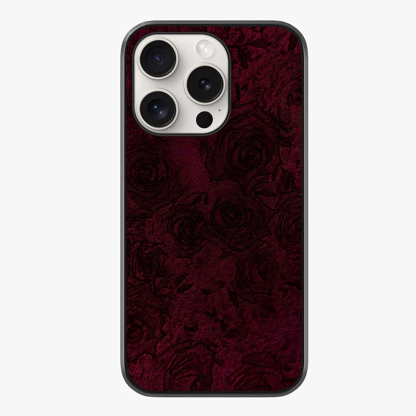 Crimson Fade Flow Glass Case showing full back design in clean flat view with glossy glass finish.