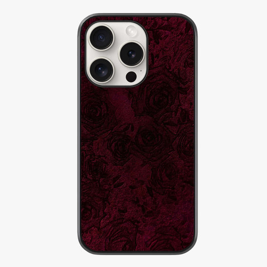 Crimson Fade Flow Glass Case showing full back design in clean flat view with glossy glass finish.