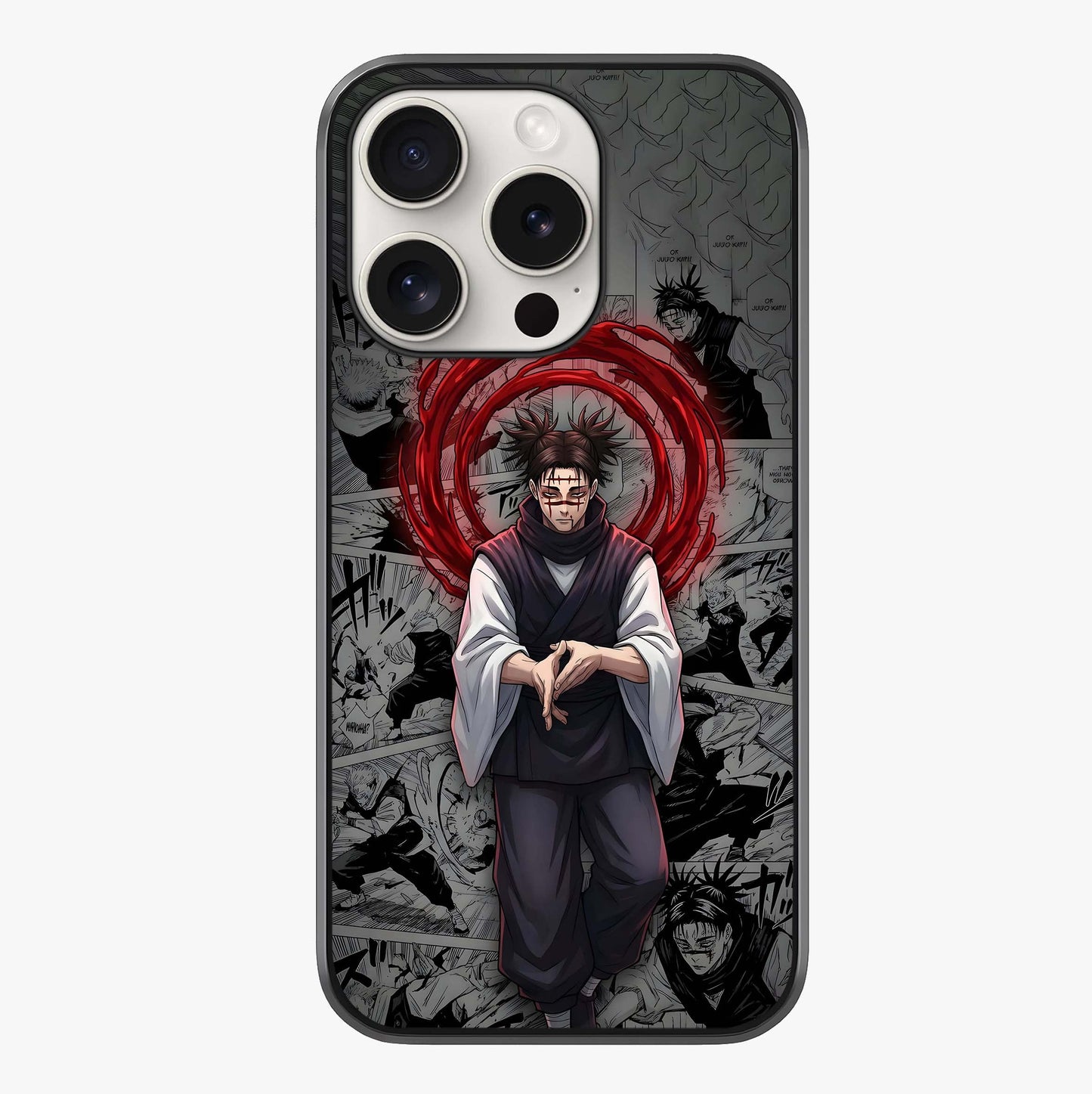 Cursed Ritual Ascension Glass Case showing full back design in clean flat view with glossy glass finish.