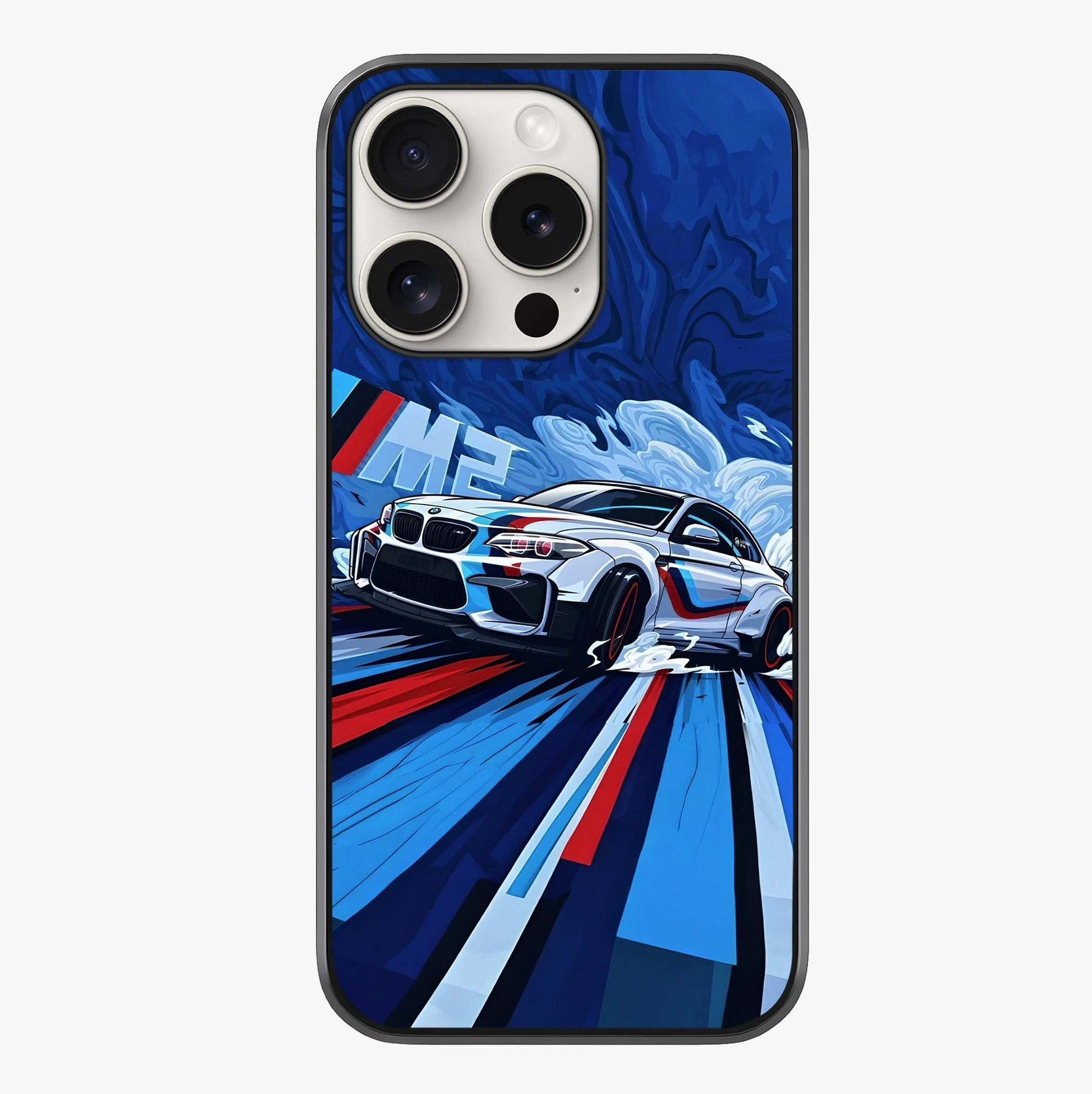Drift Power Rush Glass Case showing full back design in clean flat view with glossy glass finish.