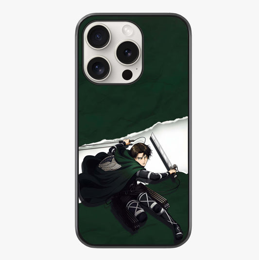 Emerald War Vanguard Glass Case showing full back design in clean flat view with glossy glass finish.