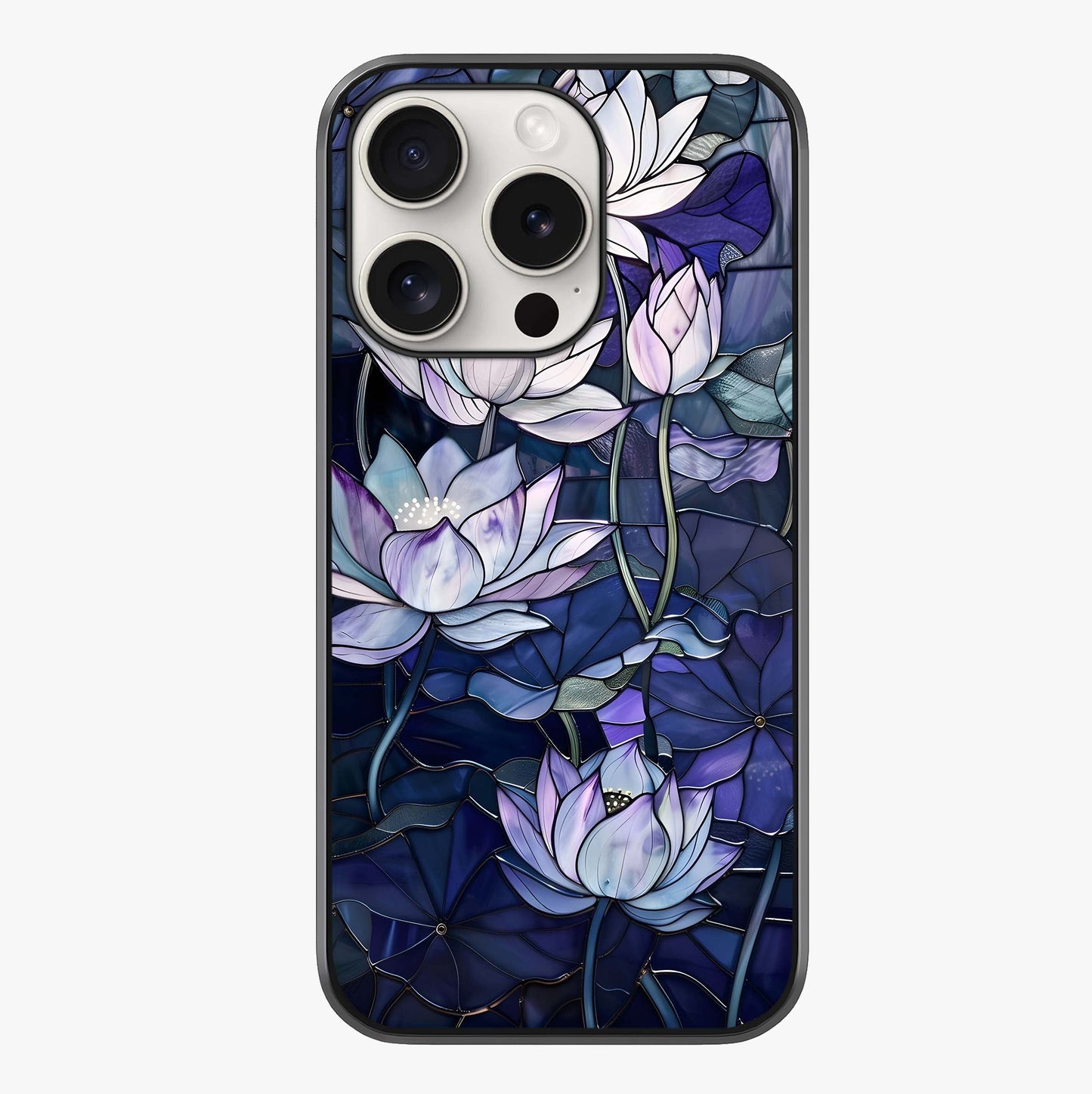 Gloss Petal Rush Glass Case showing full back design in clean flat view with glossy glass finish.