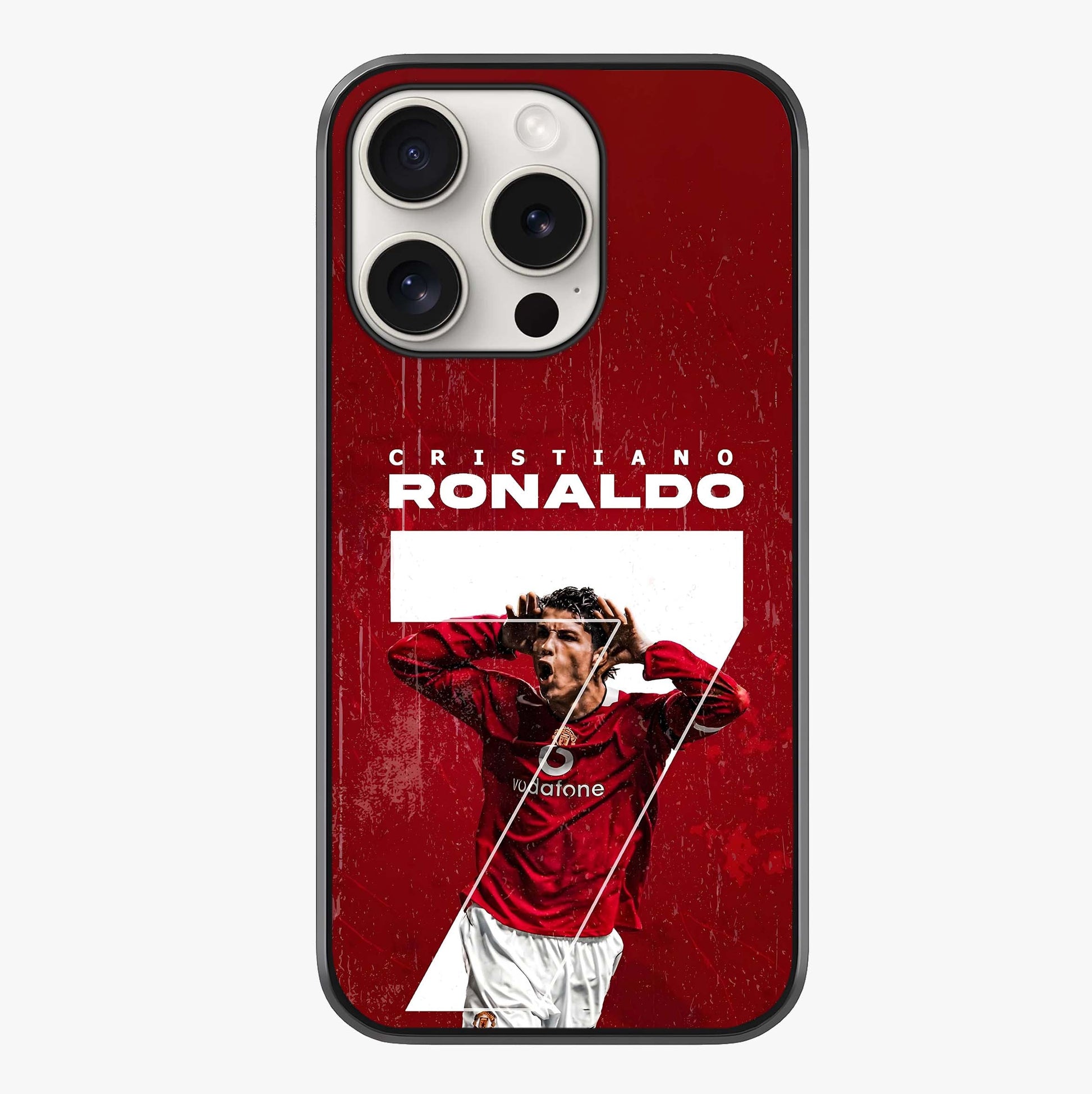 Goal Celebration Legacy Glass Case showing full back design in clean flat view with glossy glass finish.