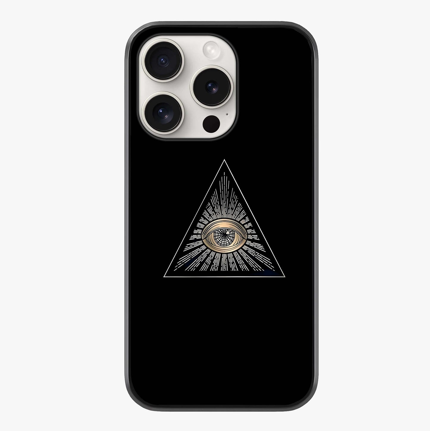 Illuminati Evil Glass Case showing full back design in clean flat view with glossy glass finish.