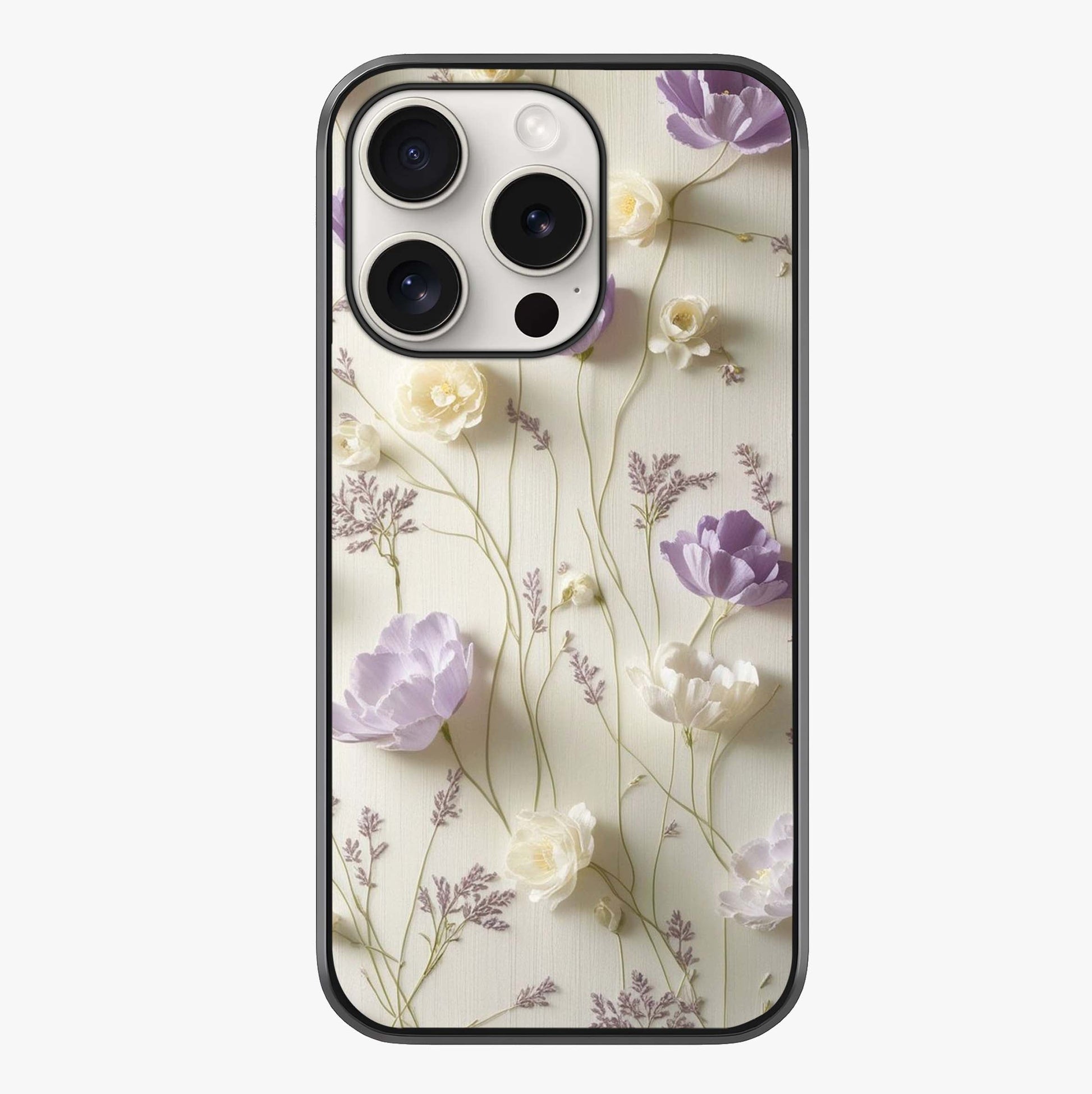 Lilac Breeze Harmony Glass Case showing full back design in clean flat view with glossy glass finish.