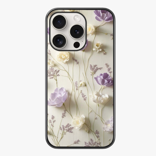 Lilac Breeze Harmony Glass Case showing full back design in clean flat view with glossy glass finish.