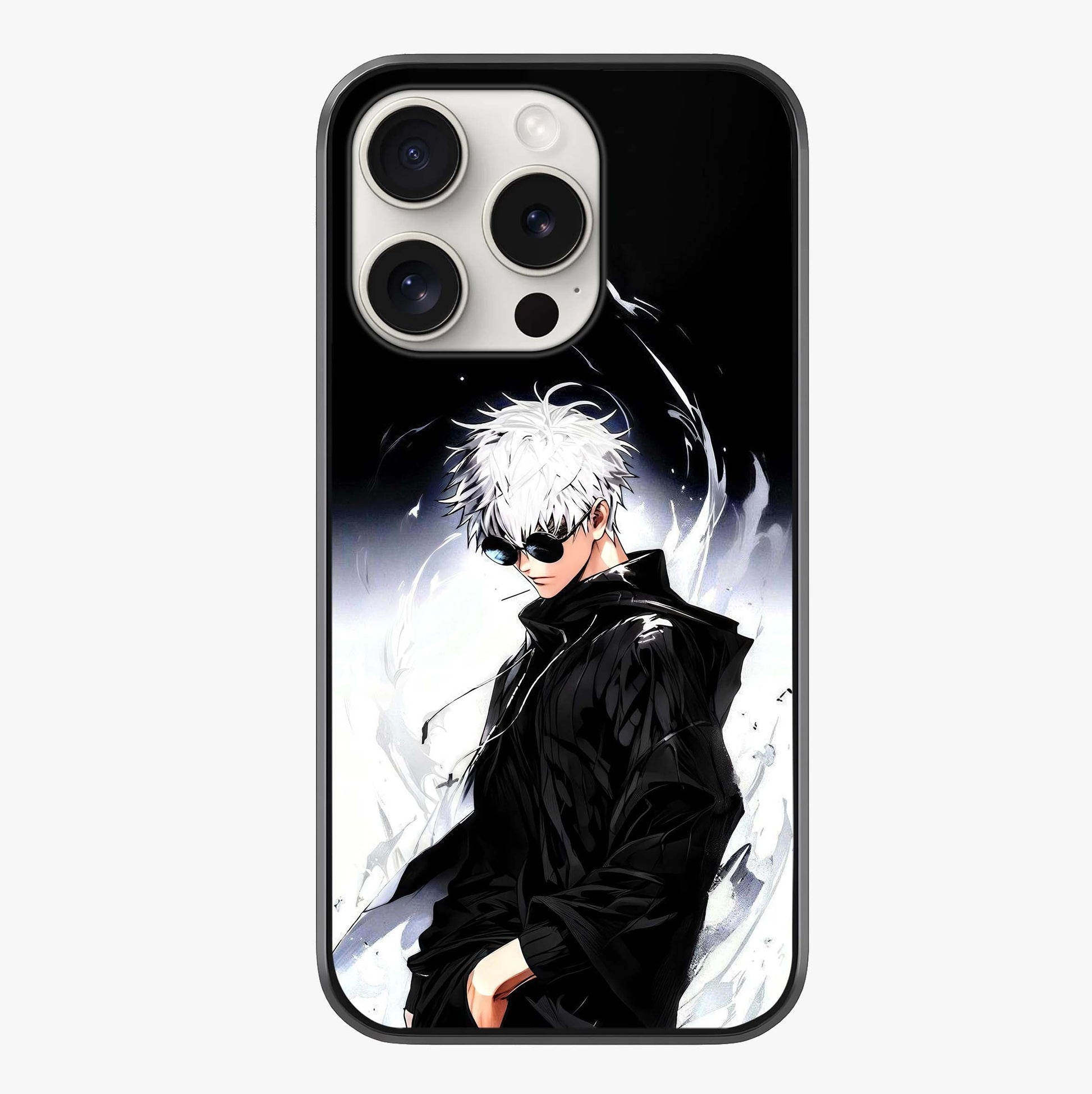 Limitless Shadow King Glass Case showing full back design in clean flat view with glossy glass finish.