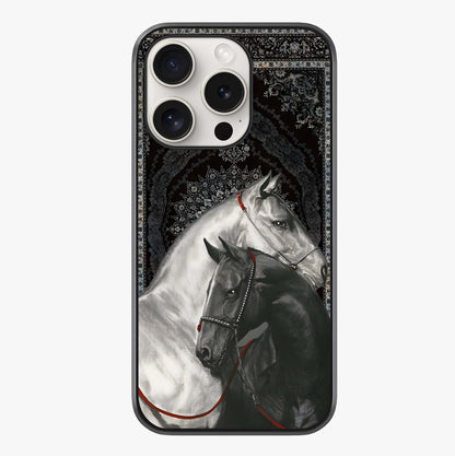 Majestic Ride Legacy Glass Case showing full back design in clean flat view with glossy glass finish.