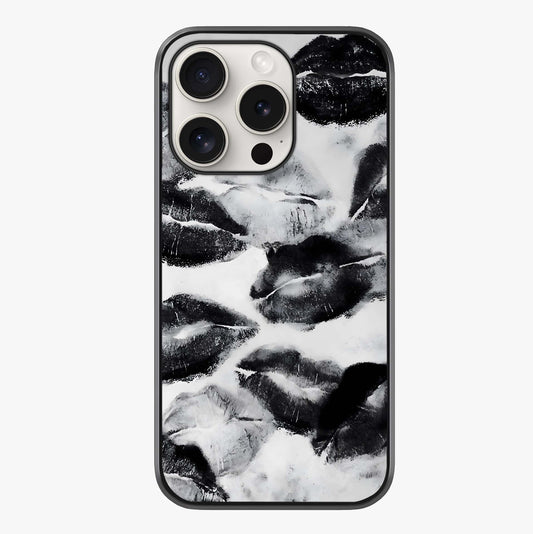 Midnight Kiss Marks Glass Case showing full back design in clean flat view with glossy glass finish.