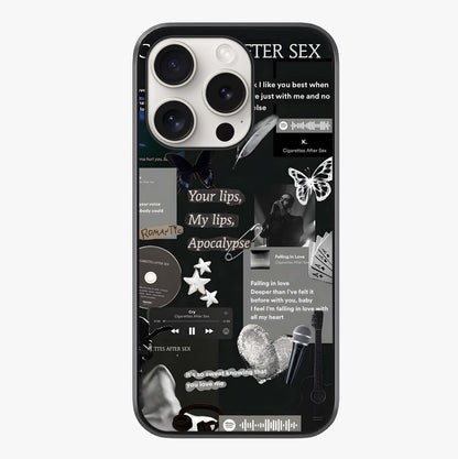 Midnight Love Echo Glass Case showing full back design in clean flat view with glossy glass finish.