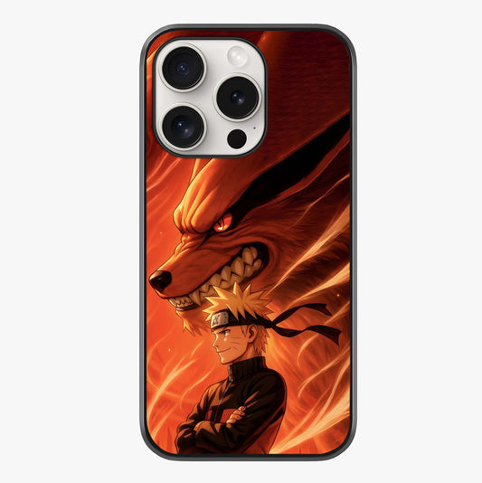 Nine Tails Legacy Glass Case showing full back design in clean flat view with glossy glass finish.