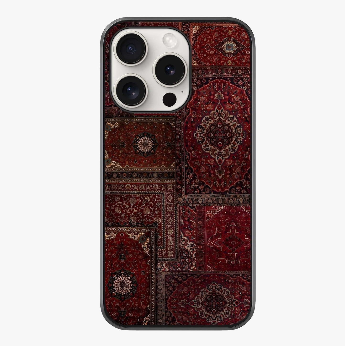 Persian Velvet Tale Glass Case showing full back design in clean flat view with glossy glass finish.