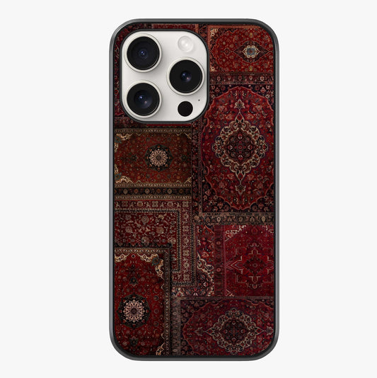 Persian Velvet Tale Glass Case showing full back design in clean flat view with glossy glass finish.