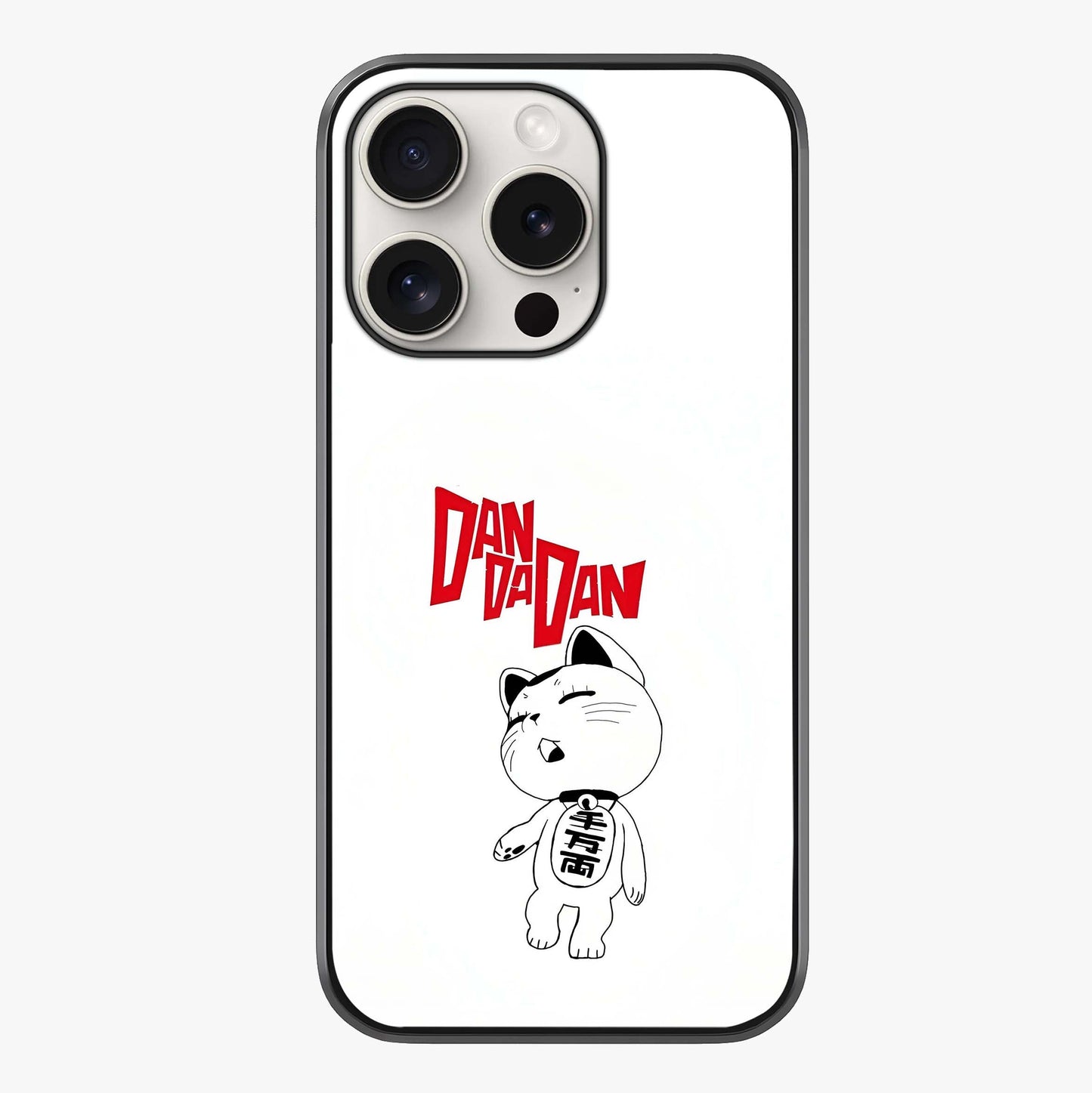 Playful Spirit Charm Glass Case showing full back design in clean flat view with glossy glass finish.