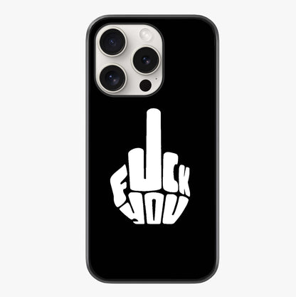 Rebel Mode On Glass Case showing full back design in clean flat view with glossy glass finish.