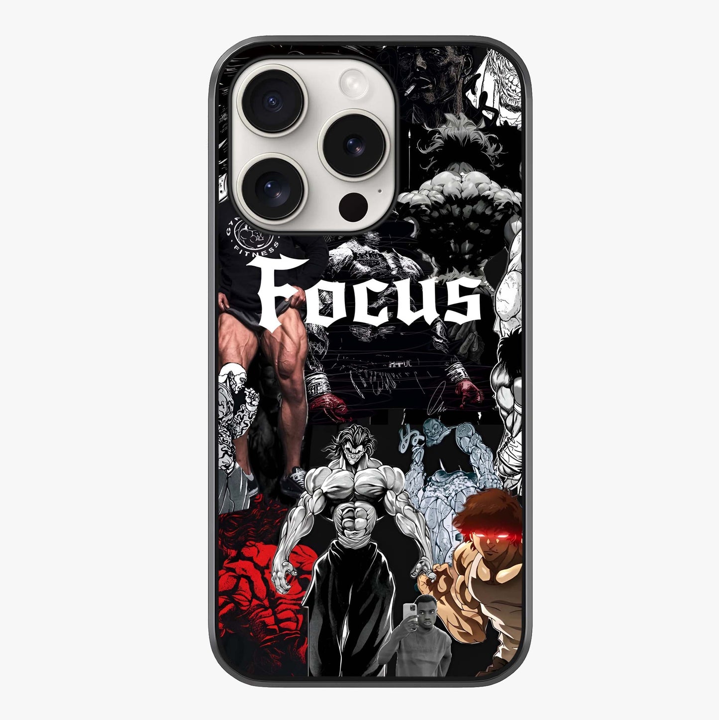 Relentless Power Focus Glass Case showing full back design in clean flat view with glossy glass finish.