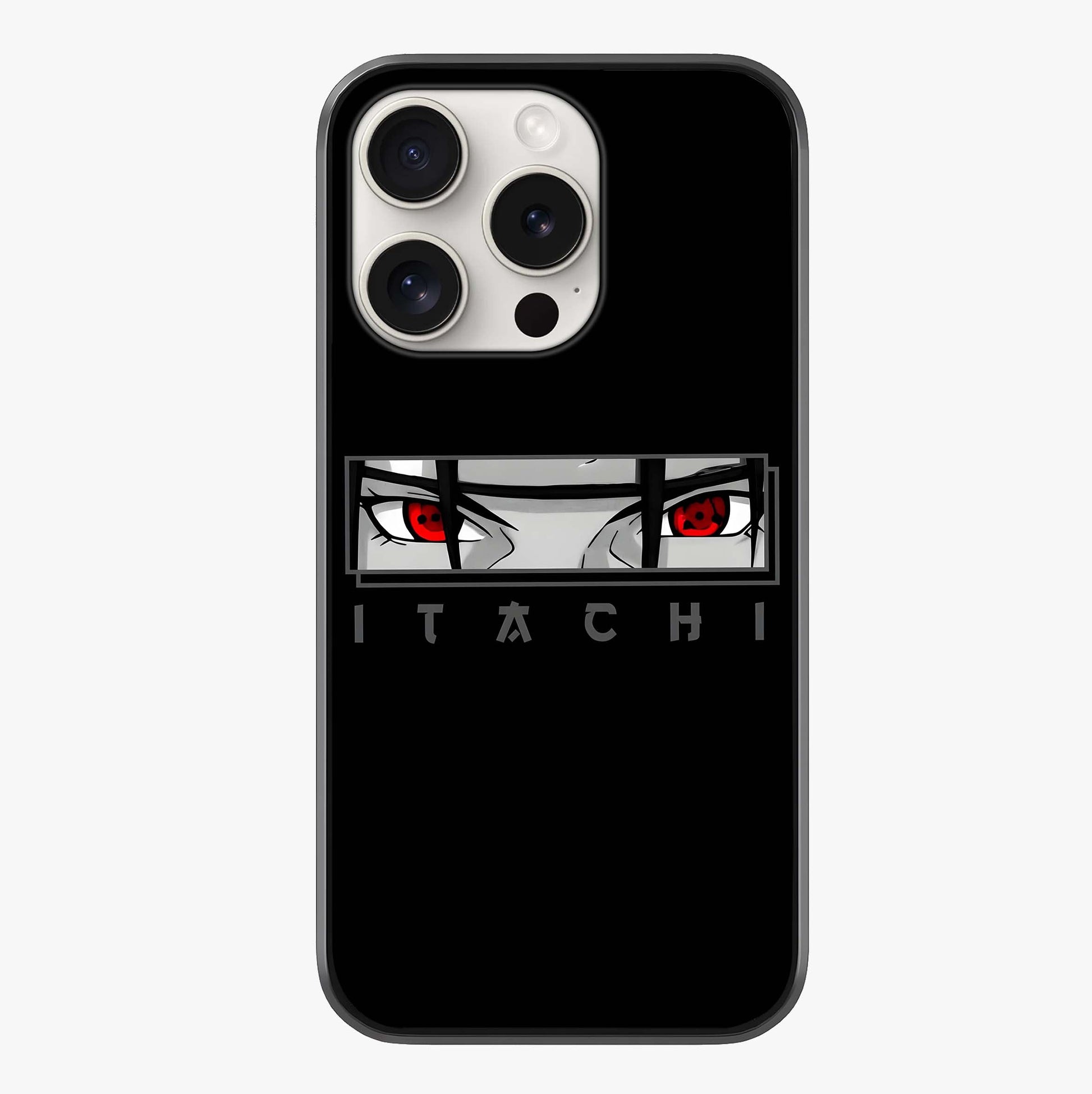 Scarlet Gaze Dominance Glass Case showing full back design in clean flat view with glossy glass finish.