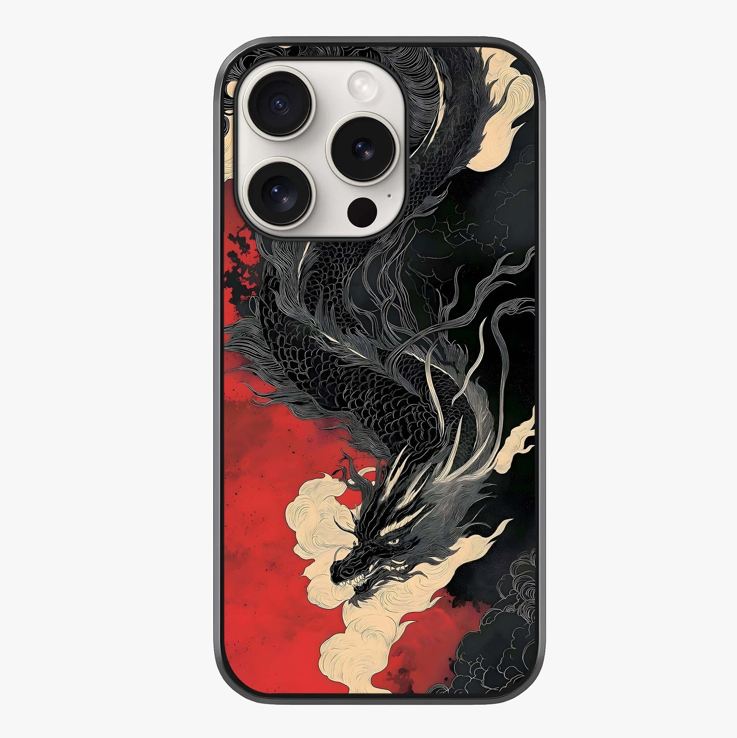Shadow Dragon Fury Glass Case showing full back design in clean flat view with glossy glass finish.