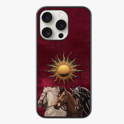 Solar Riders Glass Case showing full back design in clean flat view with glossy glass finish.