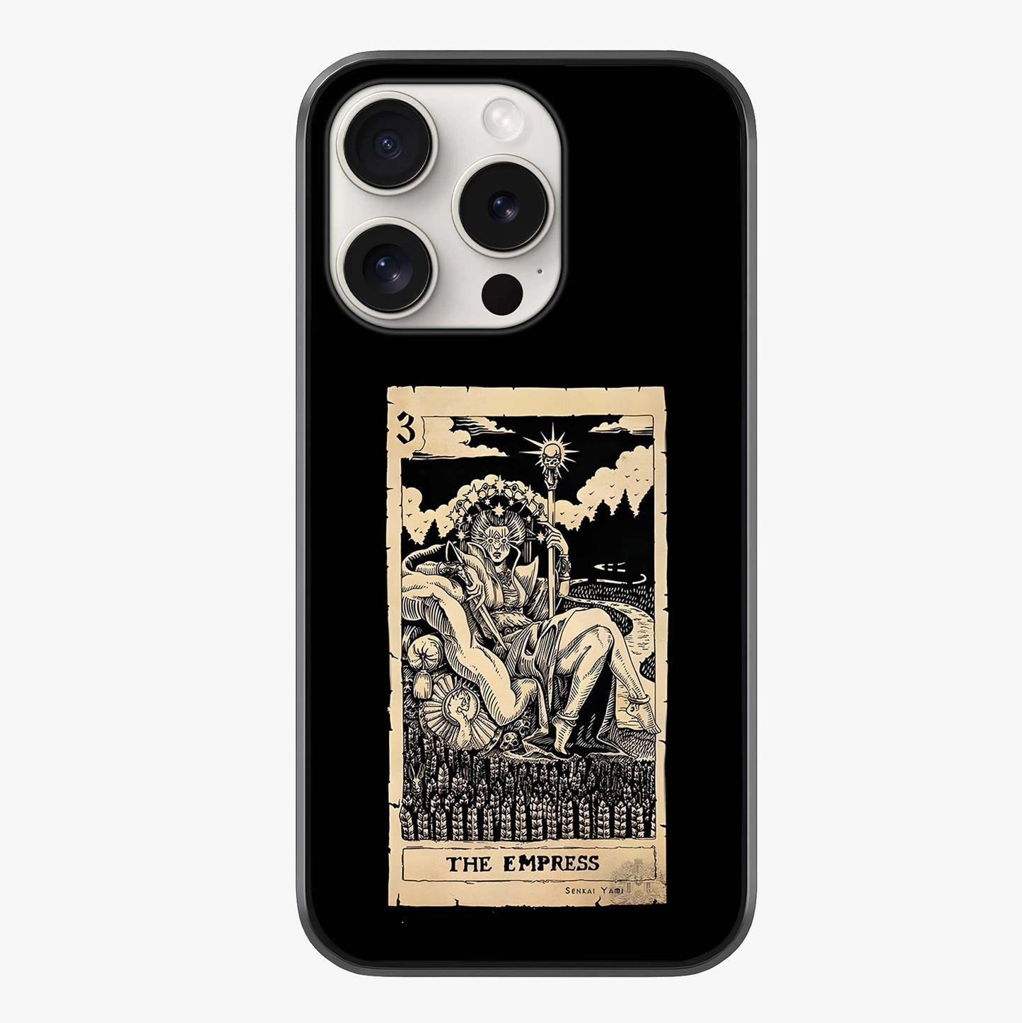 The Empress Glass Case showing full back design in clean flat view with glossy glass finish.