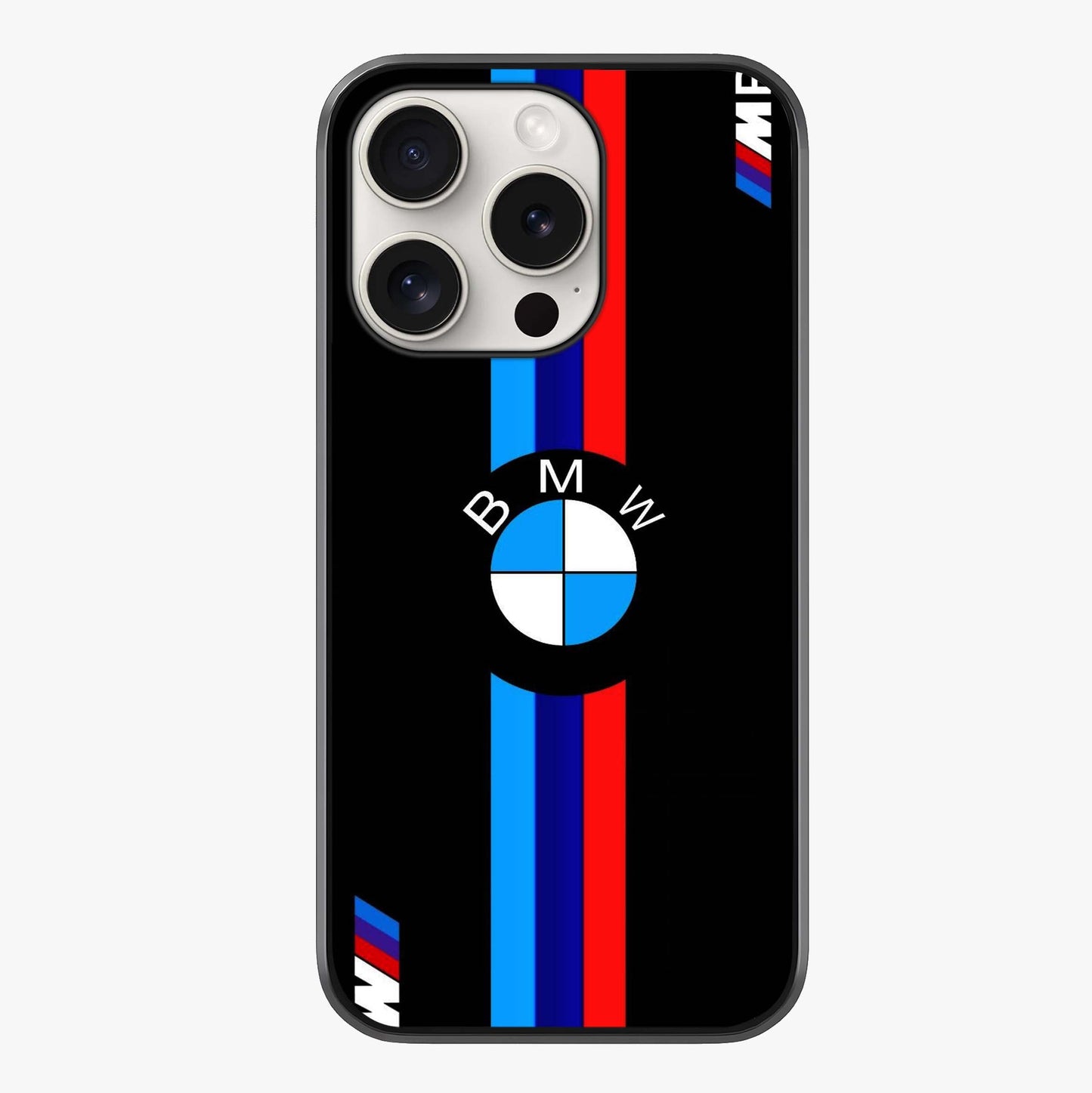 Turbo Bmw Beast Glass Case showing full back design in clean flat view with glossy glass finish.