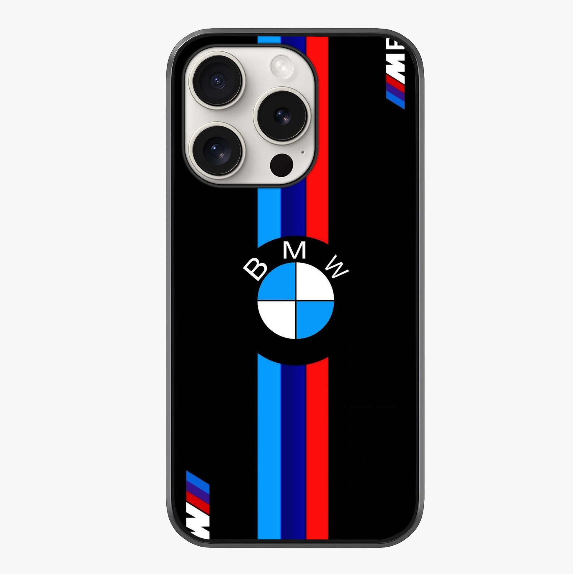 Turbo Bmw Beast Glass Case showing full back design in clean flat view with glossy glass finish.