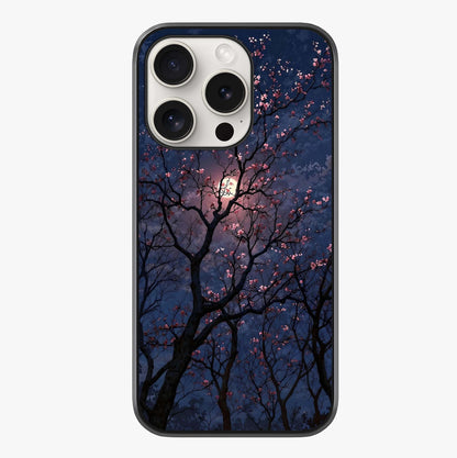 Twilight Sakura Serenade Glass Case showing full back design in clean flat view with glossy glass finish.