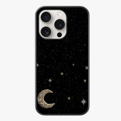 Twinkle Star With Half Moon Glass Case showing full back design in clean flat view with glossy glass finish.