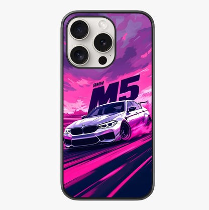 Velocity Drift Pulse Glass Case showing full back design in clean flat view with glossy glass finish.