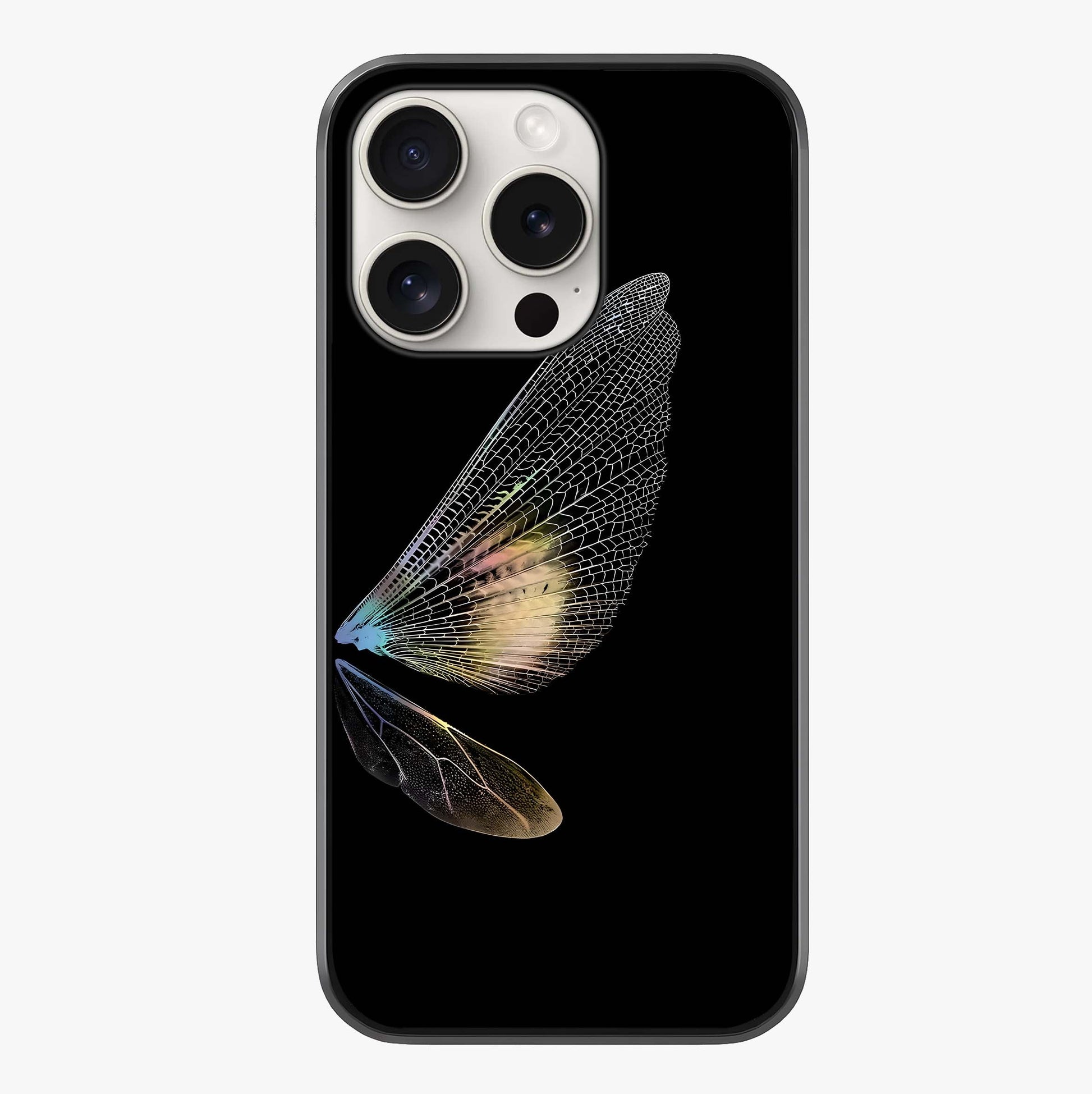Whispers Of Wings Glass Case showing full back design in clean flat view with glossy glass finish.