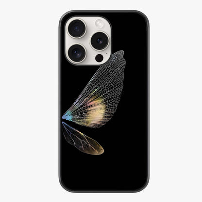 Whispers Of Wings Glass Case showing full back design in clean flat view with glossy glass finish.