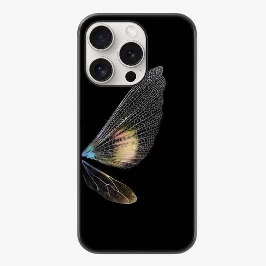 Whispers Of Wings Glass Case showing full back design in clean flat view with glossy glass finish.