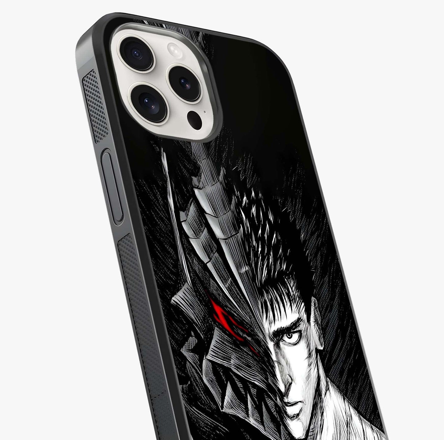 Berserker Blood Oath Glass Case captured at a warm angle highlighting gloss, texture and premium glass finish.