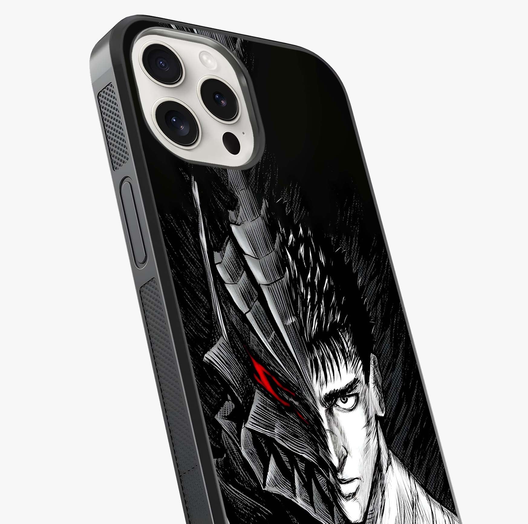 Berserker Blood Oath Glass Case captured at a warm angle highlighting gloss, texture and premium glass finish.