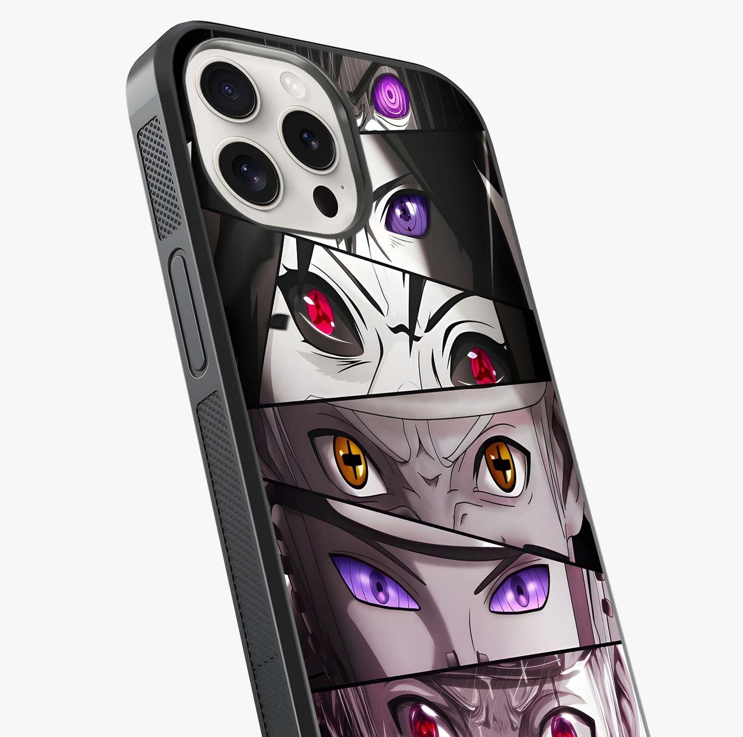Eyes Of Destiny Glass Case captured at a warm angle highlighting gloss, texture and premium glass finish.