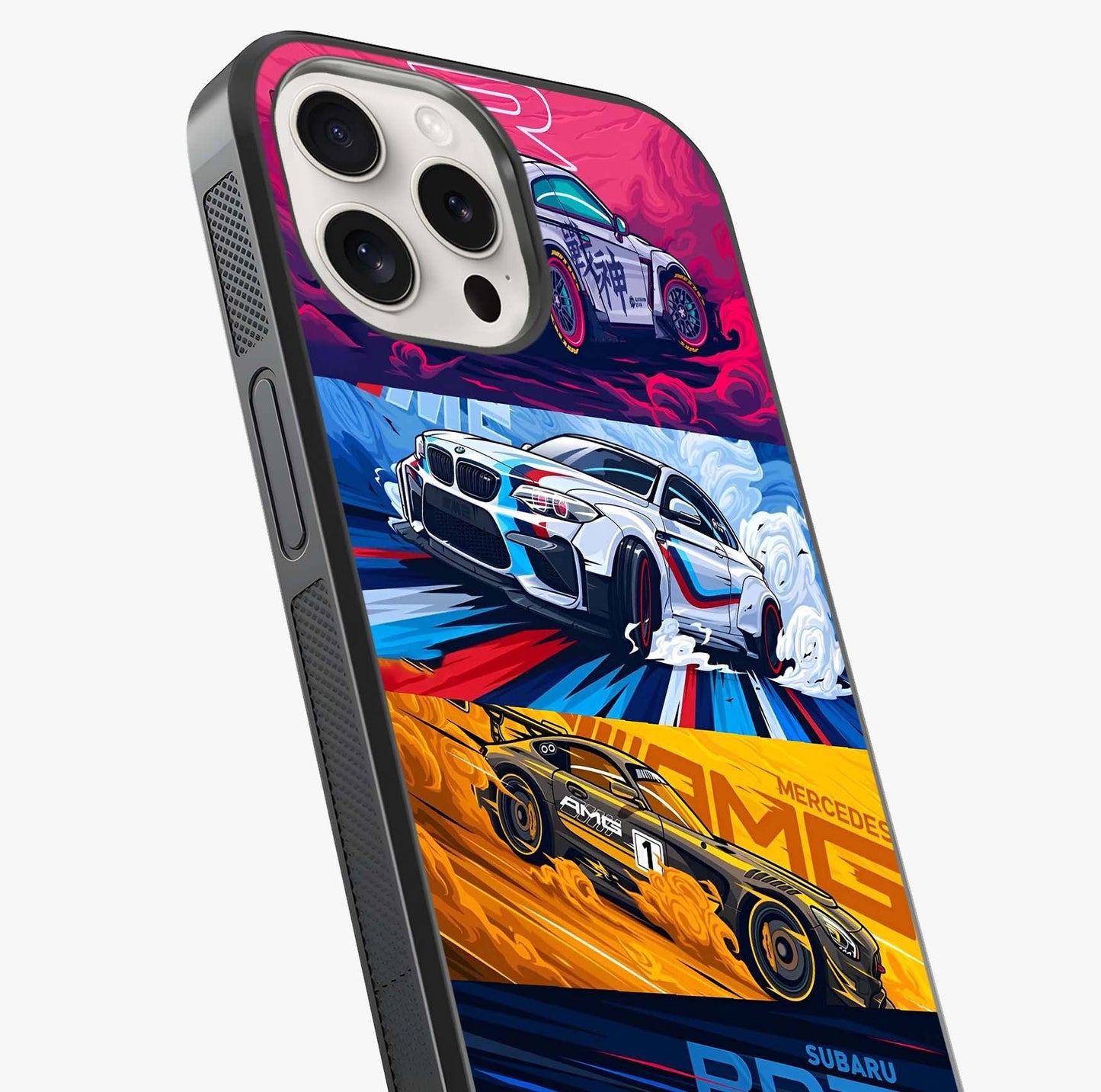 Jdm Sports Car Glass Case captured at a warm angle highlighting gloss, texture and premium glass finish.