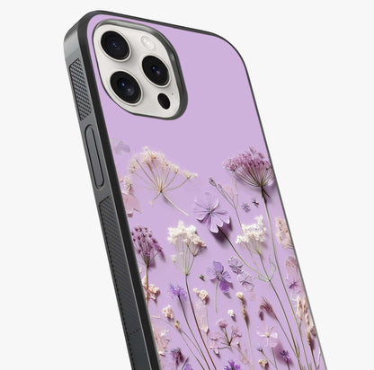Lavender Blossom Dream Glass Case captured at a warm angle highlighting gloss, texture and premium glass finish.