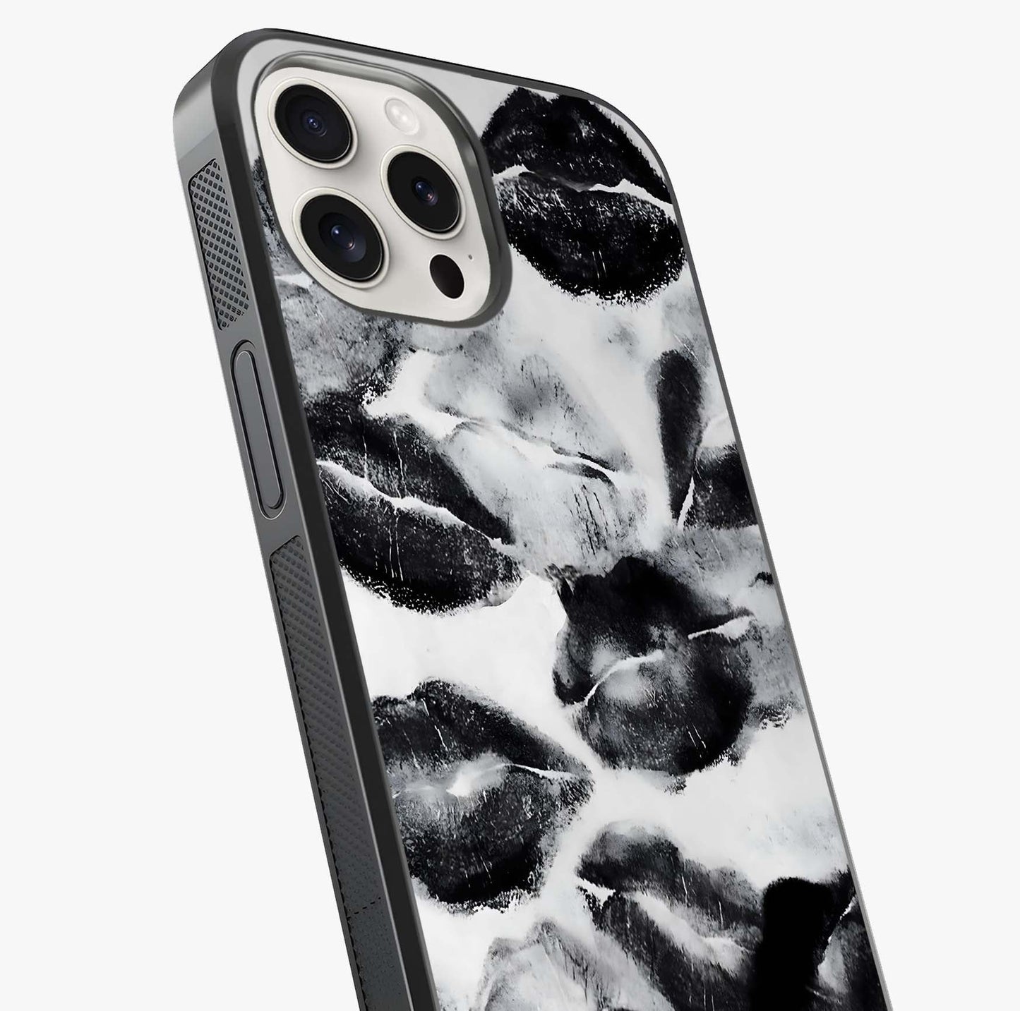 Midnight Kiss Marks Glass Case captured at a warm angle highlighting gloss, texture and premium glass finish.
