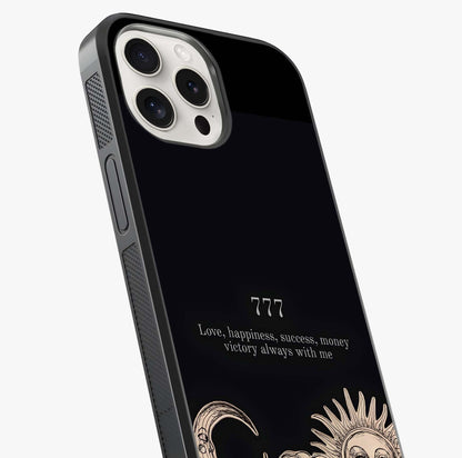 Mystic Victory Aura Glass Case captured at a warm angle highlighting gloss, texture and premium glass finish.