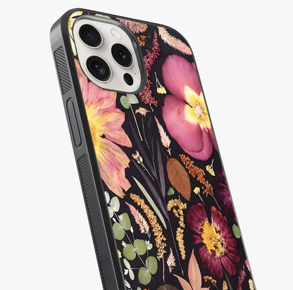 Petal Dream Tapestry Glass Case captured at a warm angle highlighting gloss, texture and premium glass finish.