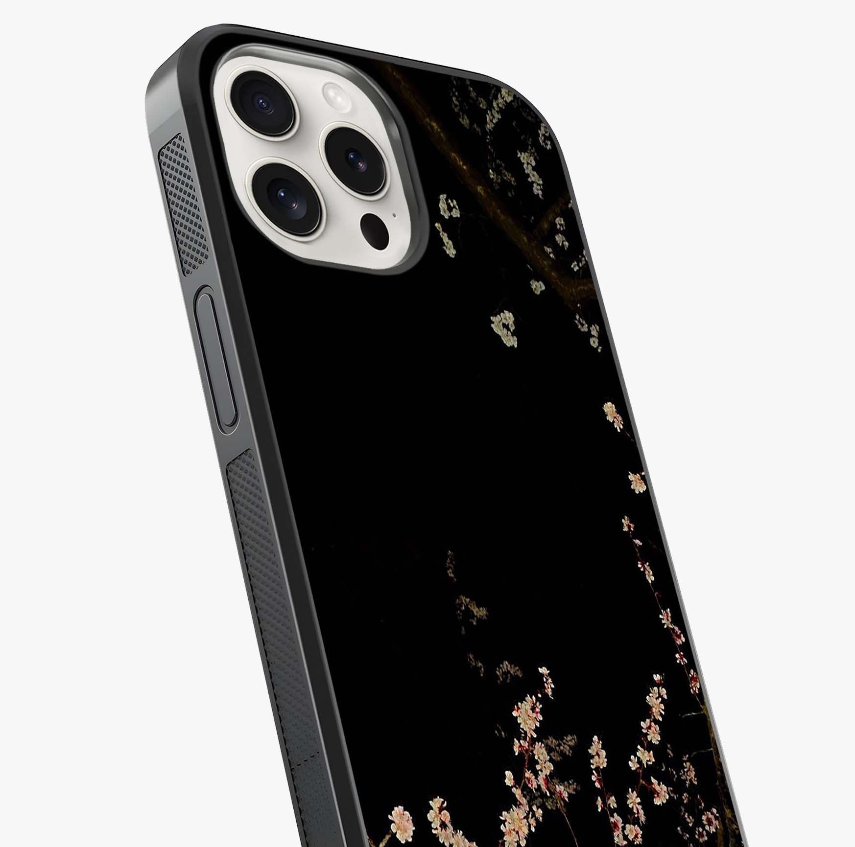 Petal Moon Light With Custom Name Glass Case captured at a warm angle highlighting gloss, texture and premium glass finish.