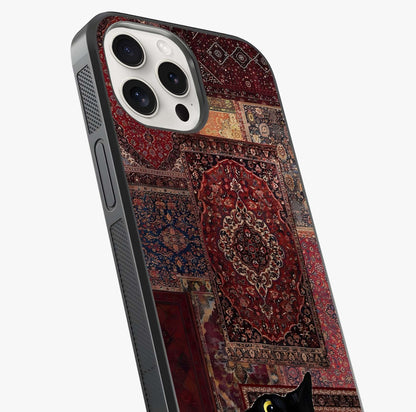 Regal Magic Cat Apple Glass Case captured at a warm angle highlighting gloss, texture and premium glass finish.