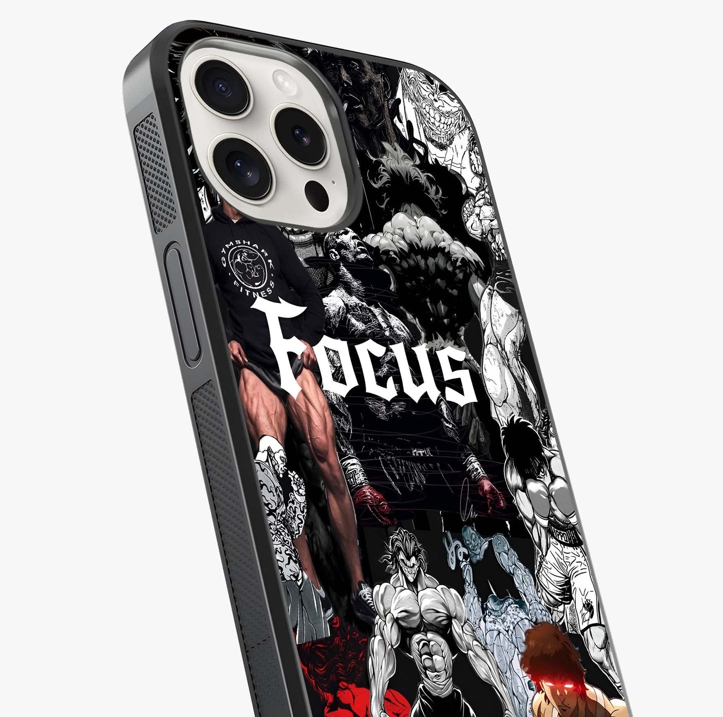 Relentless Power Focus Glass Case captured at a warm angle highlighting gloss, texture and premium glass finish.