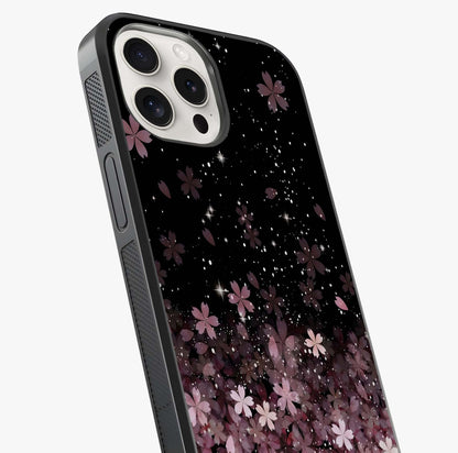 Small Starry Flowers Glass Case captured at a warm angle highlighting gloss, texture and premium glass finish.