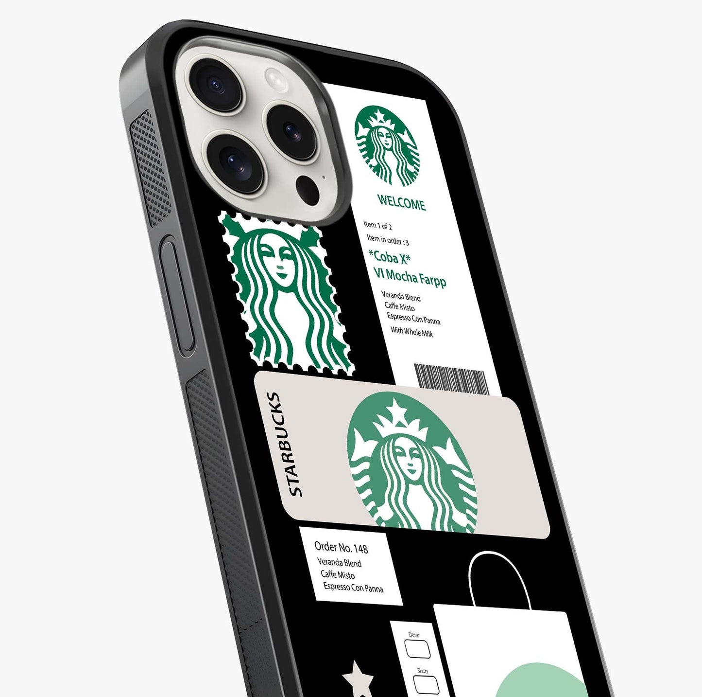 Starbucks Mocha Glass Case captured at a warm angle highlighting gloss, texture and premium glass finish.