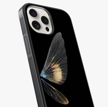Whispers Of Wings Glass Case captured at a warm angle highlighting gloss, texture and premium glass finish.