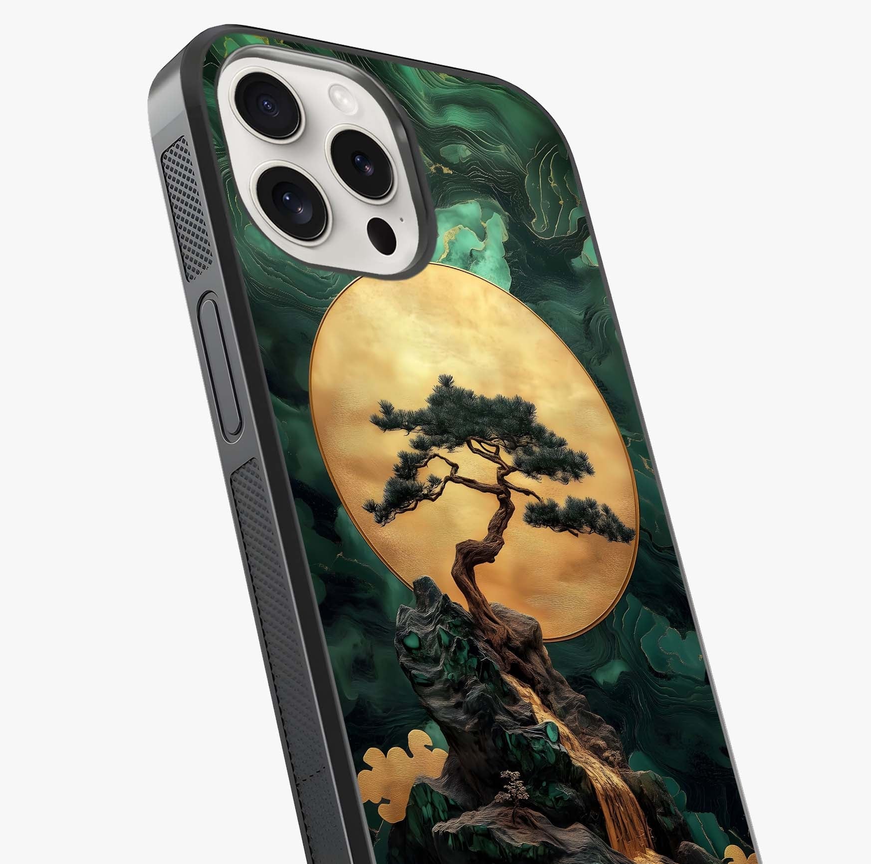 Zen Moon Rise Glass Case captured at a warm angle highlighting gloss, texture and premium glass finish.