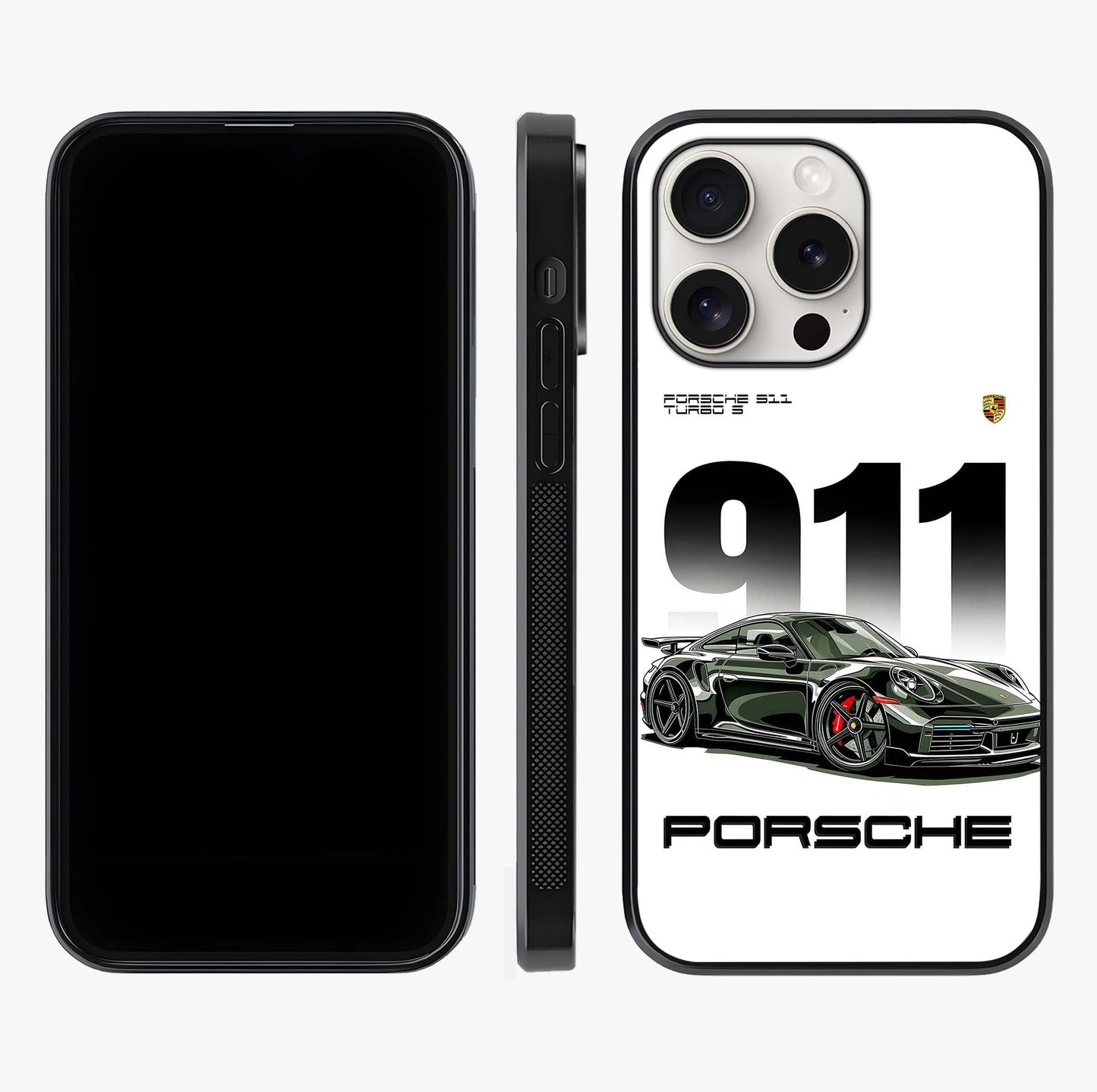 911 Turbo Dominance Glass Case displayed upright for full design visibility and premium finish.