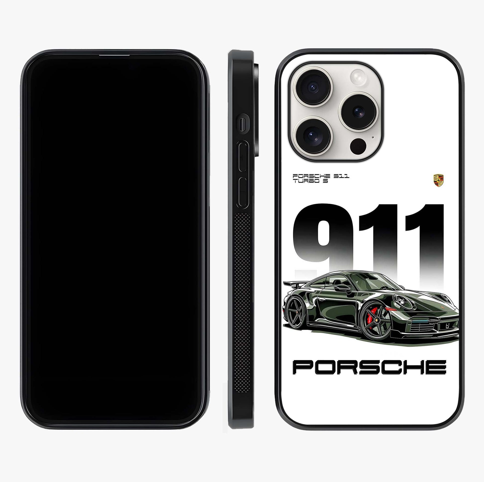 911 Turbo Dominance Glass Case displayed upright for full design visibility and premium finish.