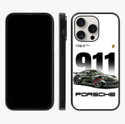 911 Turbo Dominance Glass Case displayed upright for full design visibility and premium finish.
